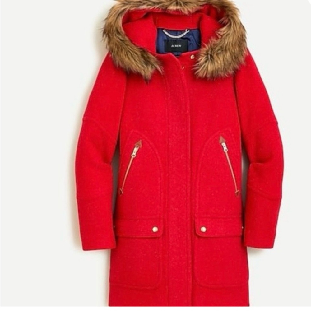 J. Crew Chateau Parka - Italian Wool - Faux Fur Hood - Size 6T
